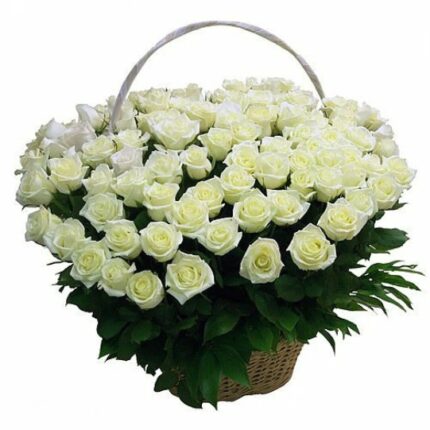 Корзина из 51 розы